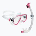 Zestaw do nurkowania Cressi Estrella + Seal Dry clear/pink