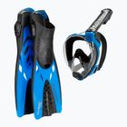 Zestaw do nurkowania Cressi Baron + Tonga black/blue