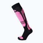 Skarpety narciarskie dziecięce Mico Light Weightsuperthermo Merino Ski nero/fucsia fluo