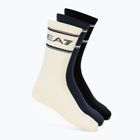 Skarpety EA7 Emporio Armani Train Socks Sponge 3 pary black/vanilla ice/armani blu