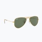 Okulary przeciwsłoneczne dziecięce Ray-Ban Aviator arista gold/dark green