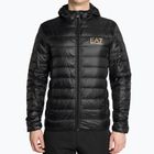 Kurtka męska EA7 Emporio Armani Train Core ID Down Light Hoodie black/gold logo