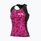 Koszulka rowerowa damska Alé Top Triangles fluo pink/violet