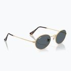 Okulary przeciwsłoneczne Ray-Ban Oval arista gold/blue