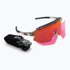 Okulary przeciwsłoneczne Bliz Breeze transparent dark grey/brown red multi