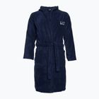 Szlafrok EA7 Emporio Armani Water Sports Core blu navy/ bianco