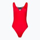 Strój kąpielowy jednoczęściowy damski EA7 Emporio Armani Water Sports BW Tape rosso
