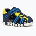 Sandały dziecięce Geox Iupidoo navy/fluo yellow