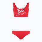 Strój kąpielowy dwuczęściowy damski EA7 Emporio Armani Maxi Logo Bikini Top racing red
