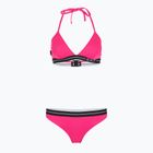 Strój kapielowy dwuczęściowy damski EA7 Emporio Armani Logo Tape Bikini Triangle neon pink