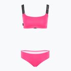 Strój kapielowy dwuczęściowy damski EA7 Emporio Armani Logo Tape Bikini Top neon pink