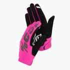 Rękawiczki rowerowe damskie 100% Brisker W neon pink/black