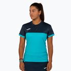 Koszulka tenisowa damska Joma Montreal W fluor turquoise/navy