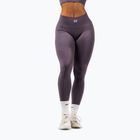 Legginsy treningowe damskie NEBBIA Flow Seamless Maximum Push-Up dark grey