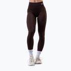 Legginsy treningowe damskie NEBBIA Power dark brown