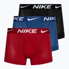 Bokserki męskie Nike Dri-Fit Essential Micro Trunk 3 pary black/red/blue