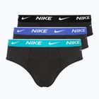 Slipy męskie Nike Everyday Cotton Stretch Brief 3 pary black dusty/ast/arry navy