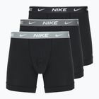 Bokserki męskie Nike Everyday Cotton Stretch 3 pary bi bi/iron grey/clear grey high shine textured wb