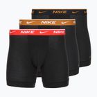 Bokserki męskie Nike Everyday Cotton Stretch 3 pary black light crimsn/desrt ochre/black waistband