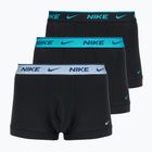 Bokserki męskie Nike Everyday Cotton Stretch Trunk 3 pary black light amry blue/dusty cactus/black waistband