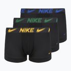 Bokserki męskie Nike Dri-Fit Essential Micro Trunk 3 pary black/game royal/malachite/un gold/zoom wb