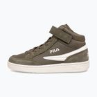 Buty dziecięce FILA Crew Velcro Mid olive night