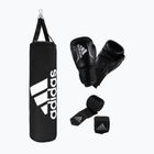 Zestaw bokserski adidas Performance Boxing Set worek + rękawice + bandaż czarno-biały