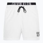 Szorty kąpielowe męskie Calvin Klein Medium Double Waistband white