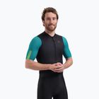 Koszulka rowerowa męska Rogelli Fast black/teal/green