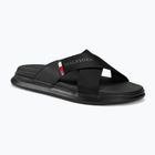 Klapki męskie Tommy Hilfiger Comfort Criss Cross Beach Sandal black