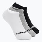 Skarpety dziecięce SKECHERS Non Terry No Show 3 pary white/grey