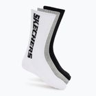Skarpety SKECHERS Terry Crew 1/2 3 pack grey/black