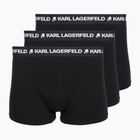 Bokserki męskie KARL LAGERFELD Logo Trunk 3 pary black