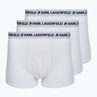 Bokserki męskie KARL LAGERFELD Logo Trunk 3 pary white