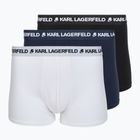 Bokserki męskie KARL LAGERFELD Logo Trunk 3 pary black/white/navy