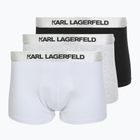 Bokserki męskie KARL LAGERFELD Elastic Trunk 3 pary black/white/grey
