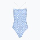 Strój kąpielowy jednoczęściowy damski Tommy Hilfiger Straight Neck Print floral stripe blue spell