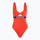 Strój kąpielowy jednoczęściowy damski Calvin Klein KW0KW02746 Intense Power One Piece Fashion Fit flaming chili