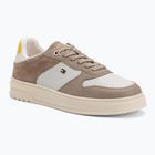 Buty damskie Tommy Hilfiger Sporty Cupsole Tumbled Leather costal taupe/ecru/yellow