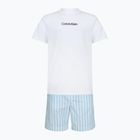 Piżama męska Calvin Klein LV00NM2903 classic white top/aurora stripe
