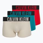 Bokserki męskie Calvin Klein 000NB3608A Trunk 3 pary oatmeal/aged redwood/bright turquoi