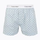 Bokserki Calvin Klein LV00NM2831 Boxer Trad icon cotton emblem chalk/gulf blue