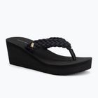 Japonki damskie Tommy Hilfiger Wedge Braided Summer Sandal black