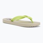 Japonki damskie Tommy Jeans Logo Summer white clay/lime essence