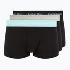 Bokserki męskie Calvin Klein 0000U2664G Low Rise Trunk 3 pary black w plume wb/ black w misty sag