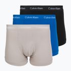 Bokserki męskie Calvin Klein 0000U2662G Trunk 3 pary classic blue/porpoise/black