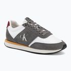 Buty męskie Calvin Klein HM0HM02212 Retro Runner Bans Leather Suede granite gray/white/rhubarb
