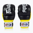 Rękawice grapplingowe Fairtex Super Sparring Grappling black/yellow