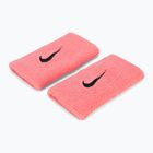 Frotki na nadgarstek Nike Swoosh Doublewide Wristbands 2 szt. pink gaze/oil grey