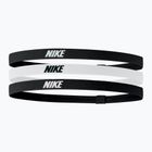 Opaski na głowę Nike Elastic Headbands 2.0 3 szt. black/white/black